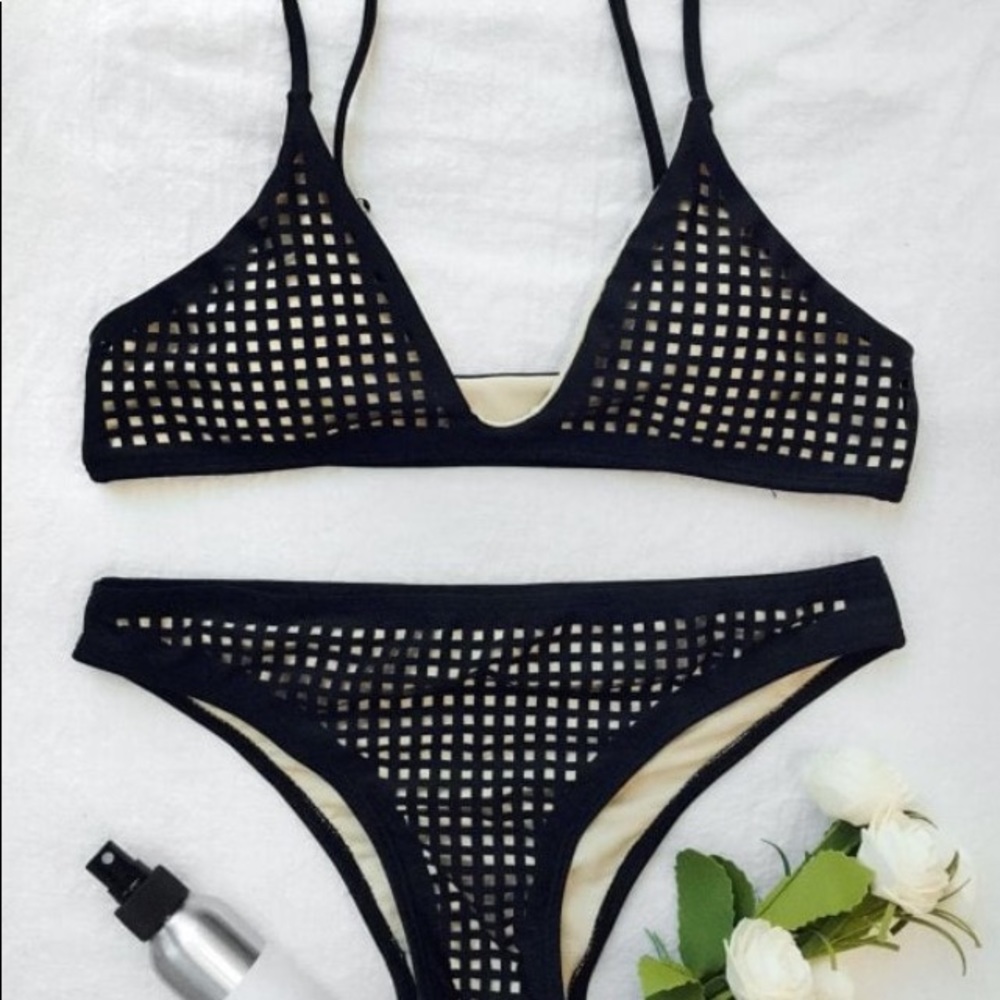 Square Laser Cut Bikini Top and Bottoms